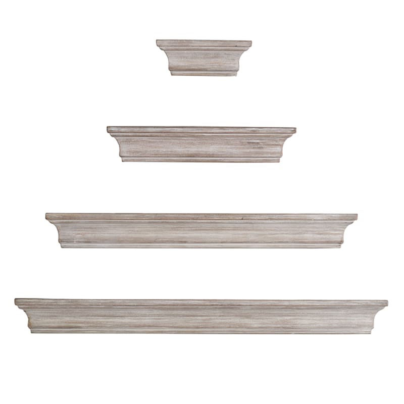 Grey wood sales wall shelves