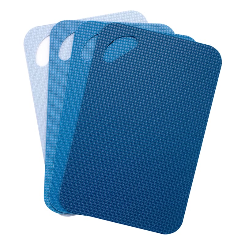 4-Piece Blue Non-Slip Mat Set, Sold by at Home