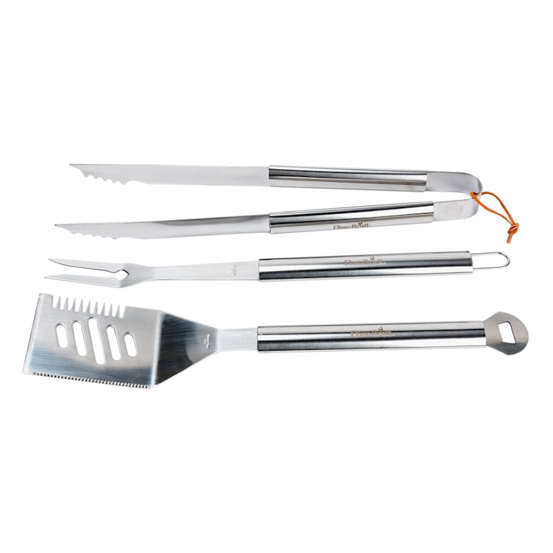 3-Piece Ignite Stainless Silver Bbq Tool Set