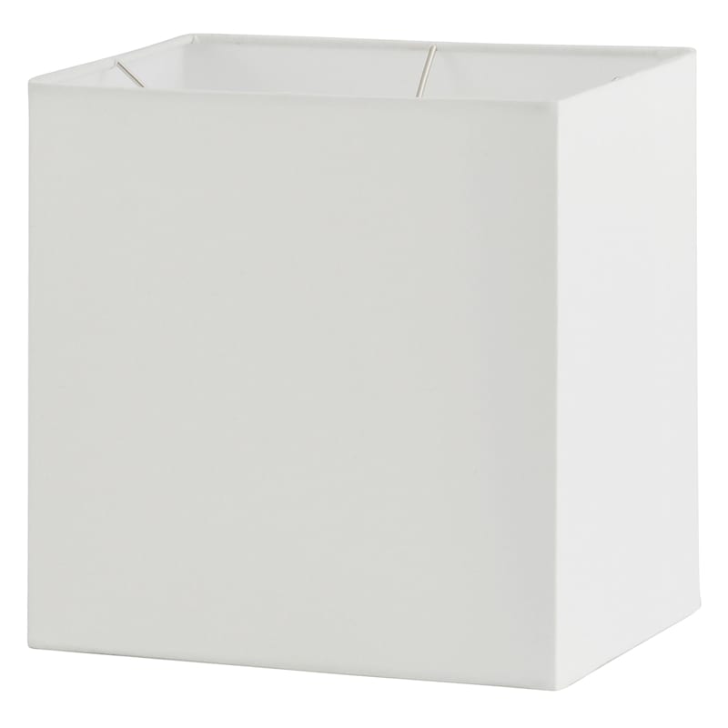 White Square Accent Lamp Shade, 10"