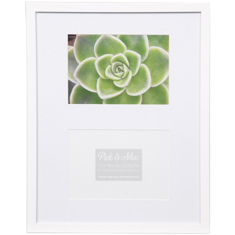 2-Opening Pick & Mix White Mat Linear Collage Photo Frame