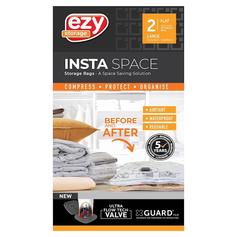 2-Pack Insta-Space Flat Bag, Large