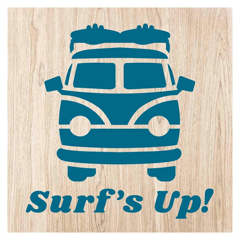 Surf's Up Embossed Block Sign, 5"