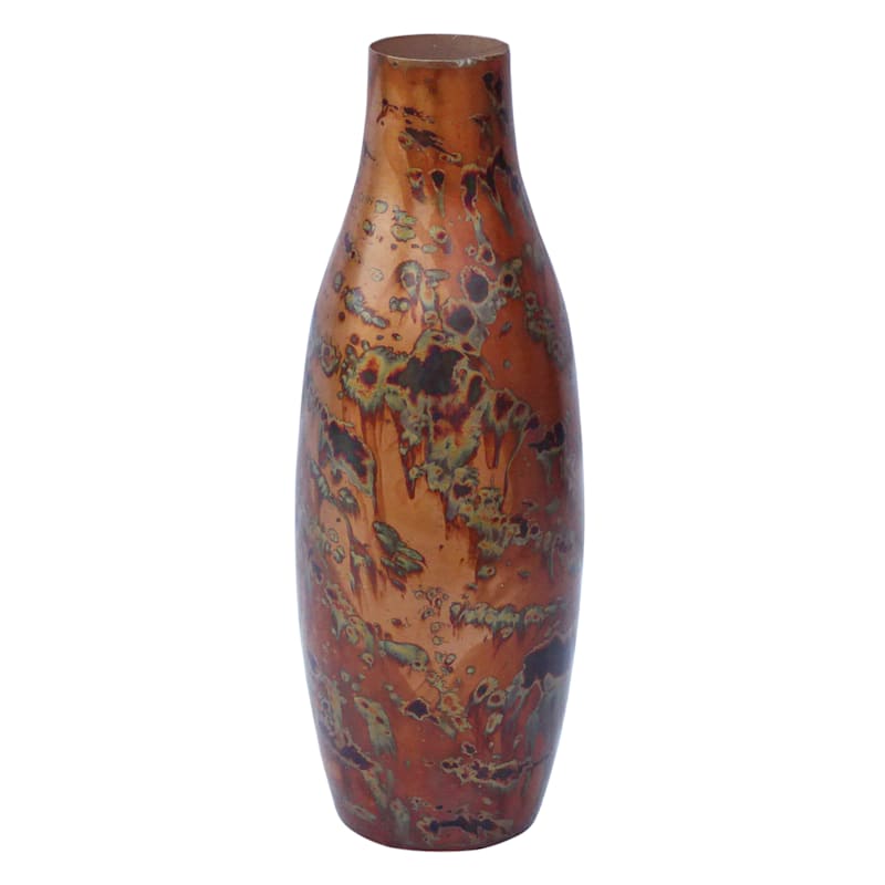 Oxidized Iron Vase, 12"