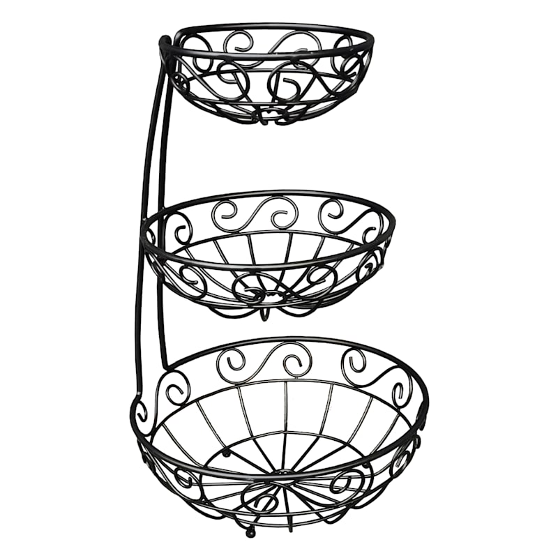 3-Tier Arched Scroll Fruit Basket