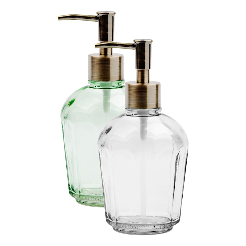 Clear & Recycled Green Glass Lotion Pump