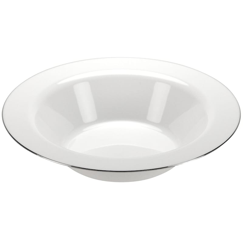 Pearl 14oz Silver Edged Plastic Round Bowl Lillian Table Settings