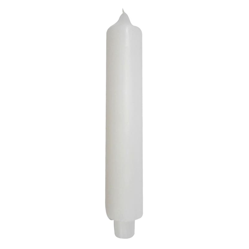 White Unscented Carriage Candle, 9"