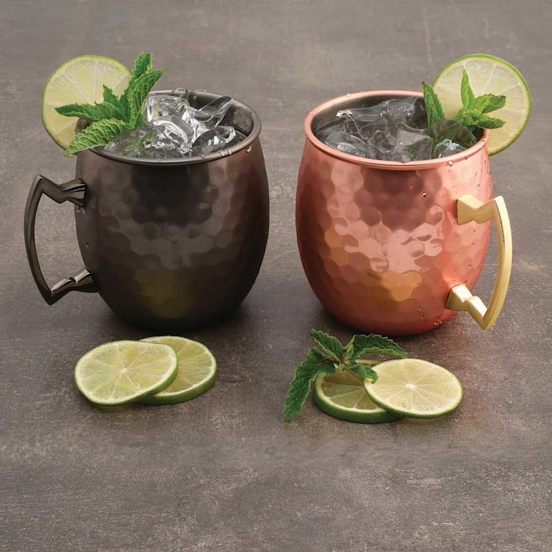 Black Copper Moscow Mule Mugs 2-Pack