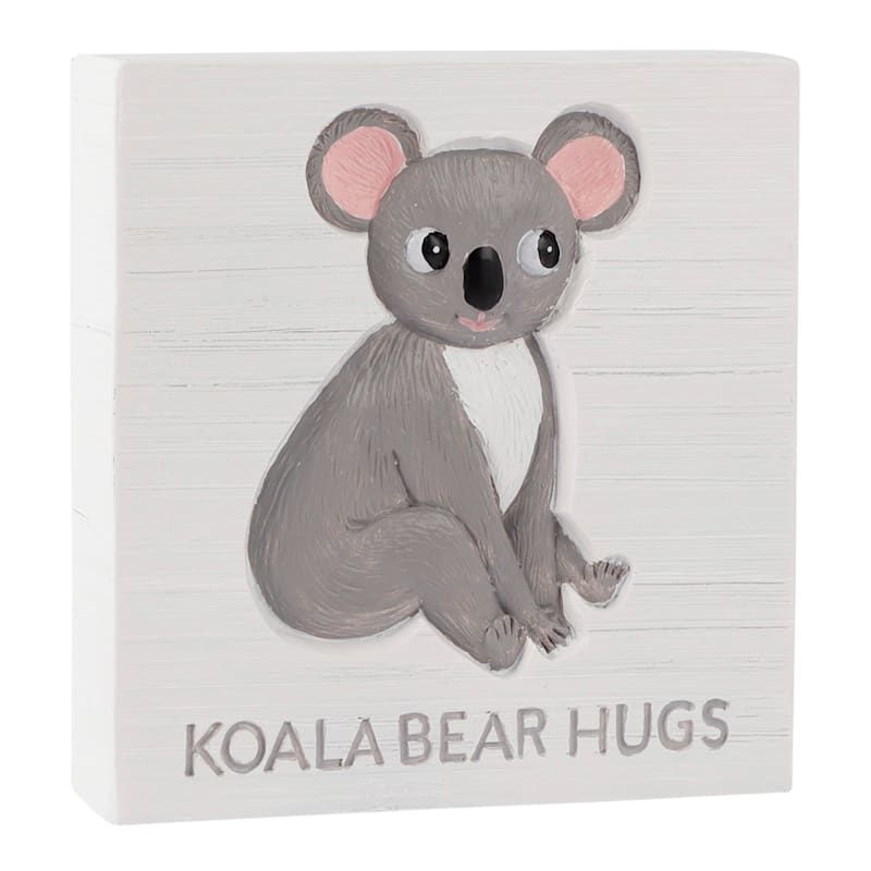 Koala Bear Hugs Sign, 5"