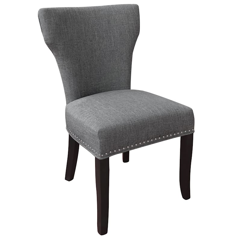 Jhene II Grey Studded Back Dining Chair