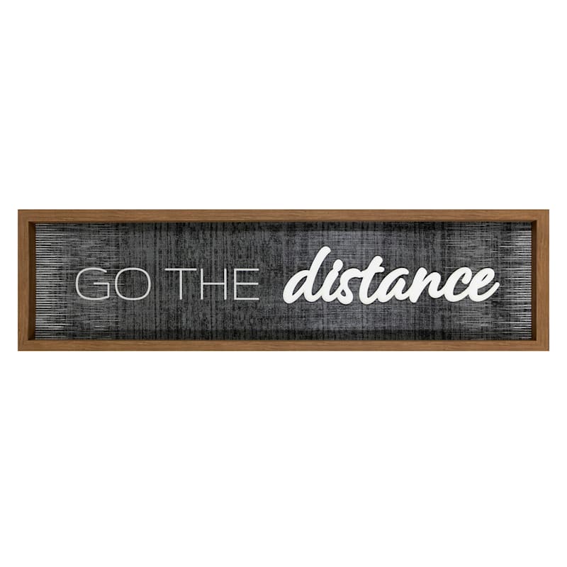 Go The Distance Wall Sign, 30x8
