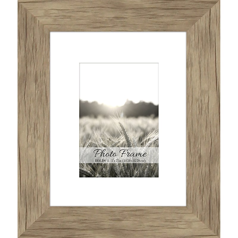 8X10 Driftwood Farmhouse Matted Frame Holds 5X7 Photo