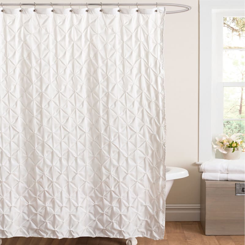 White Lake Como Pintuck Shower Curtain, 72"