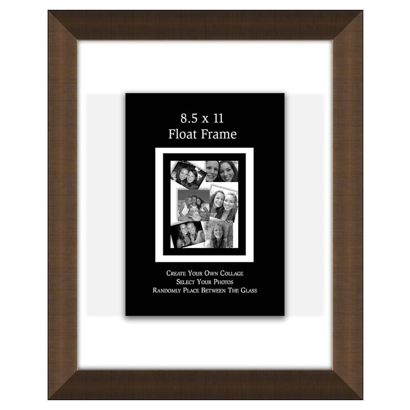 Gold Float Wall Photo Frame, 8.5x11