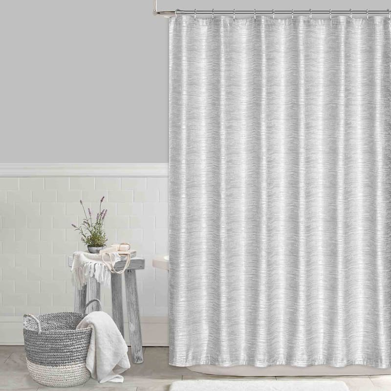 Parker Black Shower Curtain, 72"