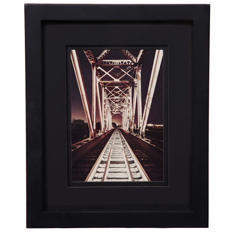Pick & Mix 8x10 Matted to 5x7 Linear Wall Frame, Black