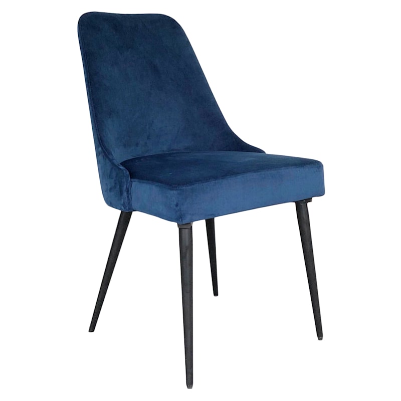 Indigo Blue Velvet Dining Chair At Home, Mereen Ivory Upholstered Dining Chair Covers