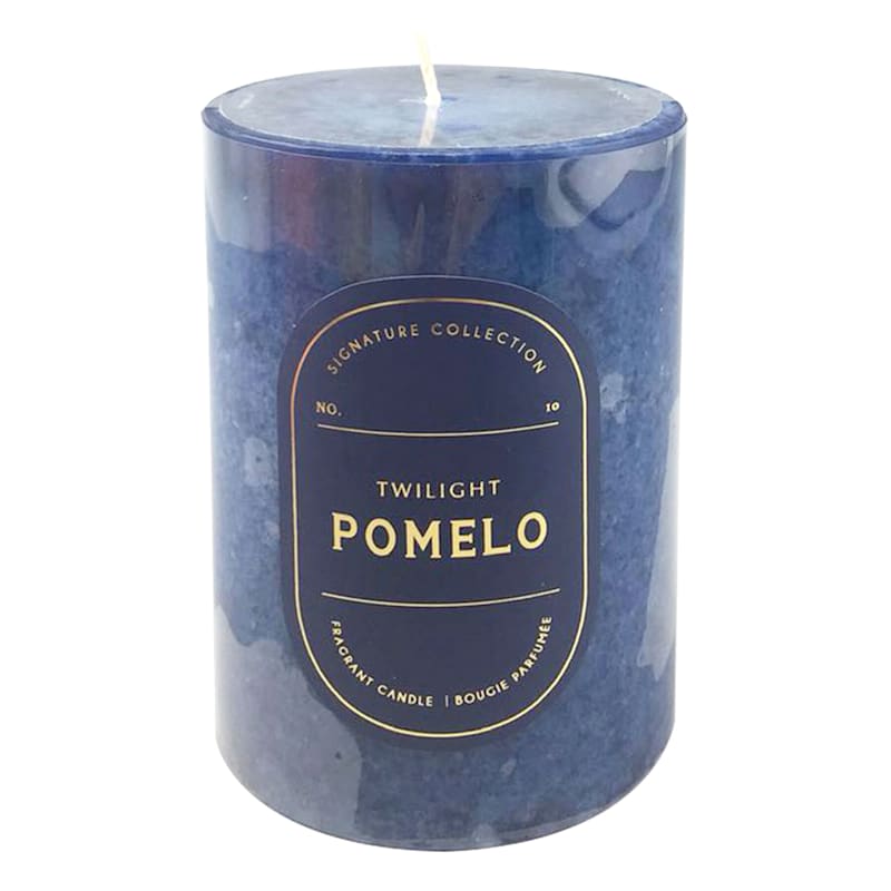 Twilight Pomelo Scented Pillar Candle, 3x4