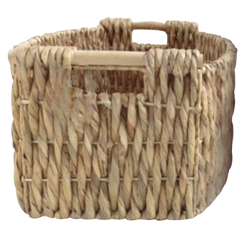 Square Oval Vertical Weave Basket, Small