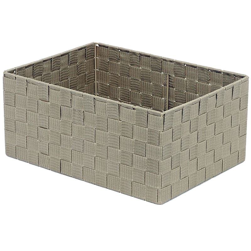 Beige Weave Storage Basket, Medium
