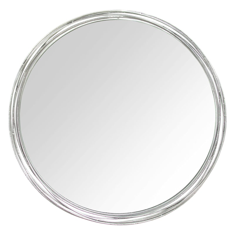 30in. Silver Metal Mirror