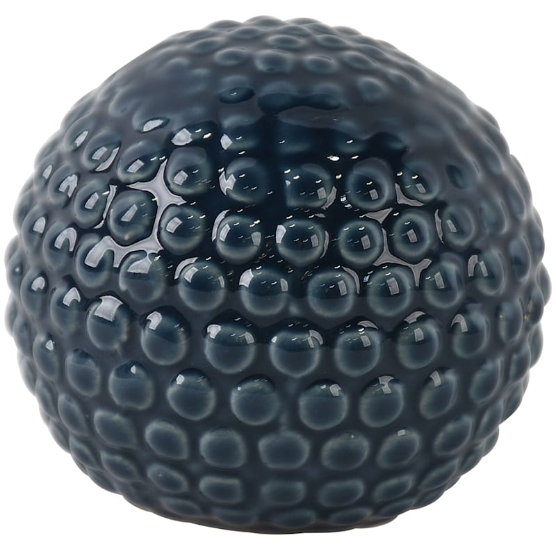 Dark Blue Ceramic Sphere, 4"