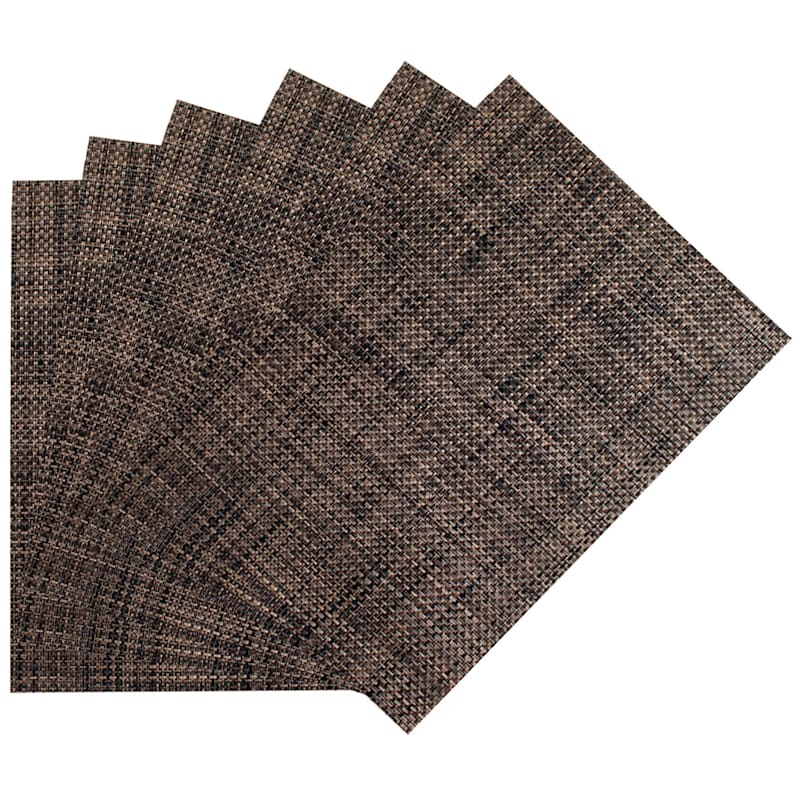 Longport Set of 6 Tobacco Placemats, 18x13