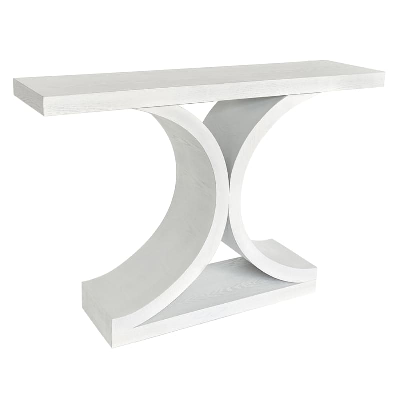 GREENWICH CURVED CONSOLE WHT