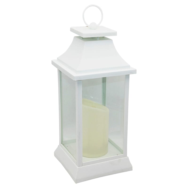 White LED Lantern with 6 Hour Timer, 12, Sold by at Home