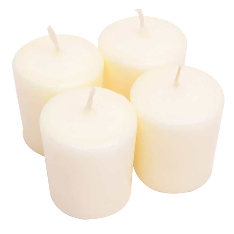 4-Pack Ivory Overdip Unscented  Votive Candles