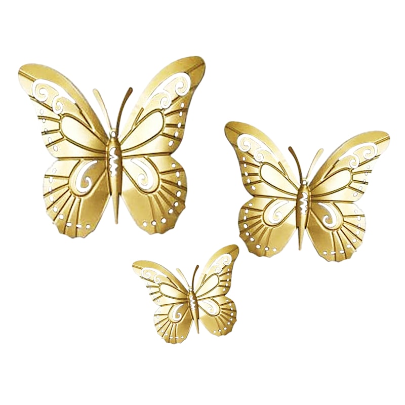 Grace Mitchell Butterfly Trio Wall Decor, 14x16
