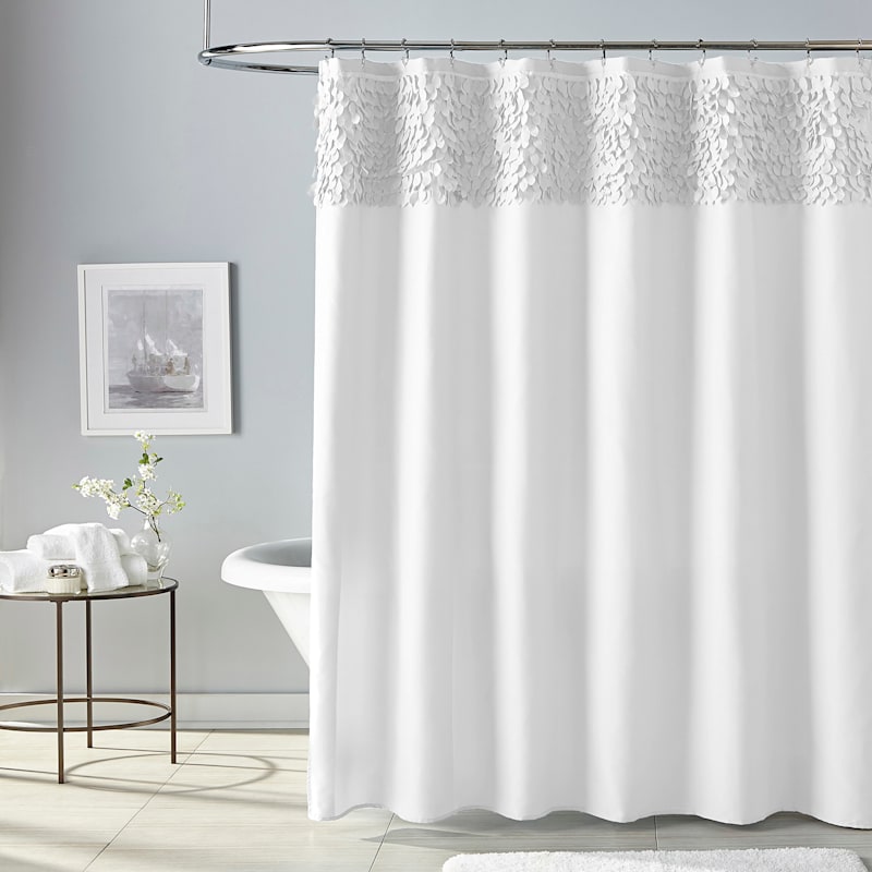 IVY SHOWER CURTAIN WHITE | At Home