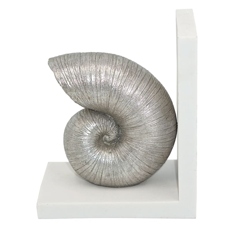 Silver Shell Bookend, 6"