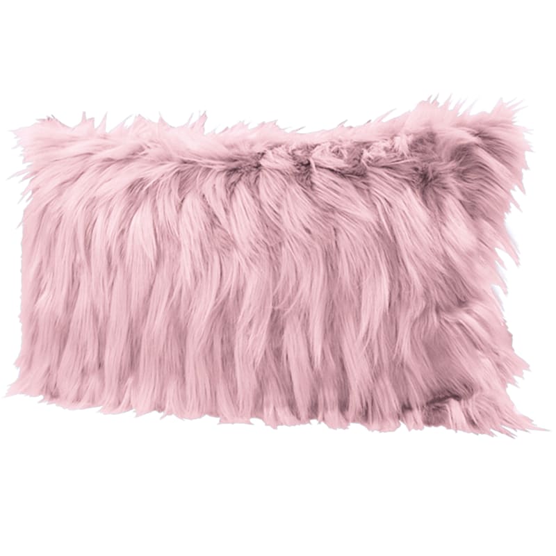 Blush fluffy pillow deals
