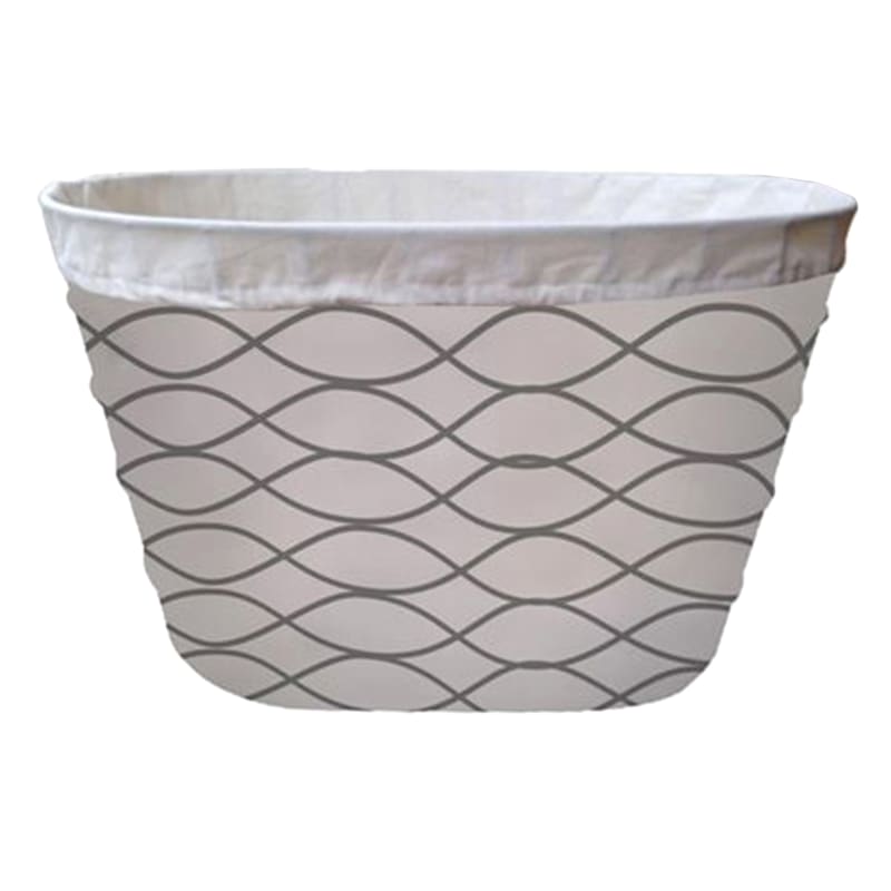 Wire Laundry Basket Horizontal Natural Wave