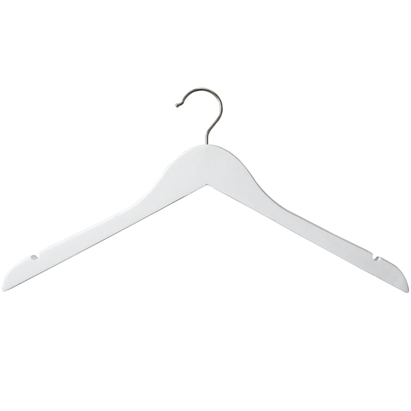 5-Piece White Wooden Shirt Hanger
