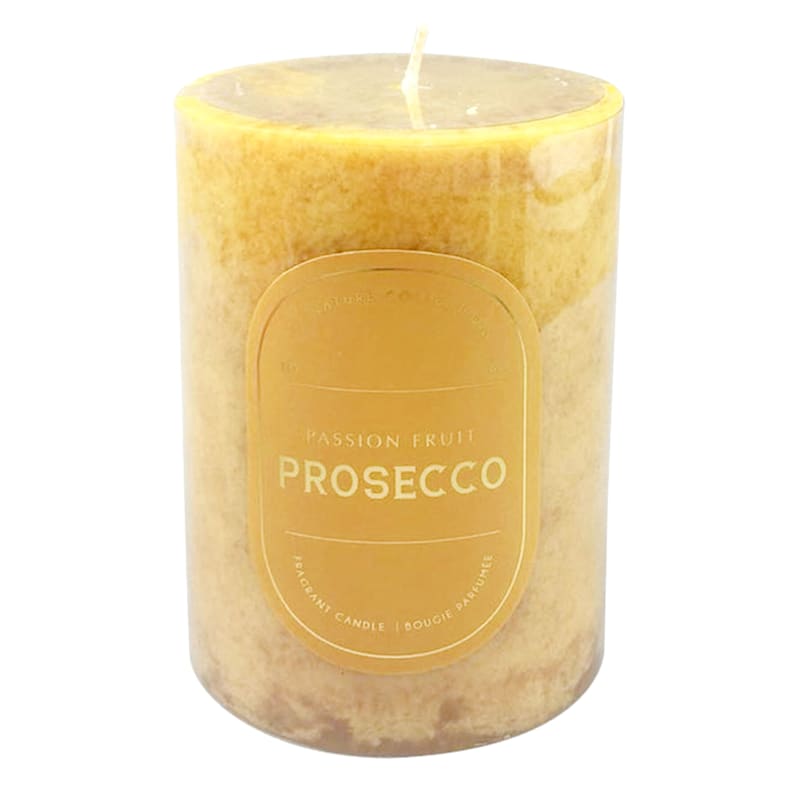Passion Fruit Prosecco Scented Pillar Candle, 3x4