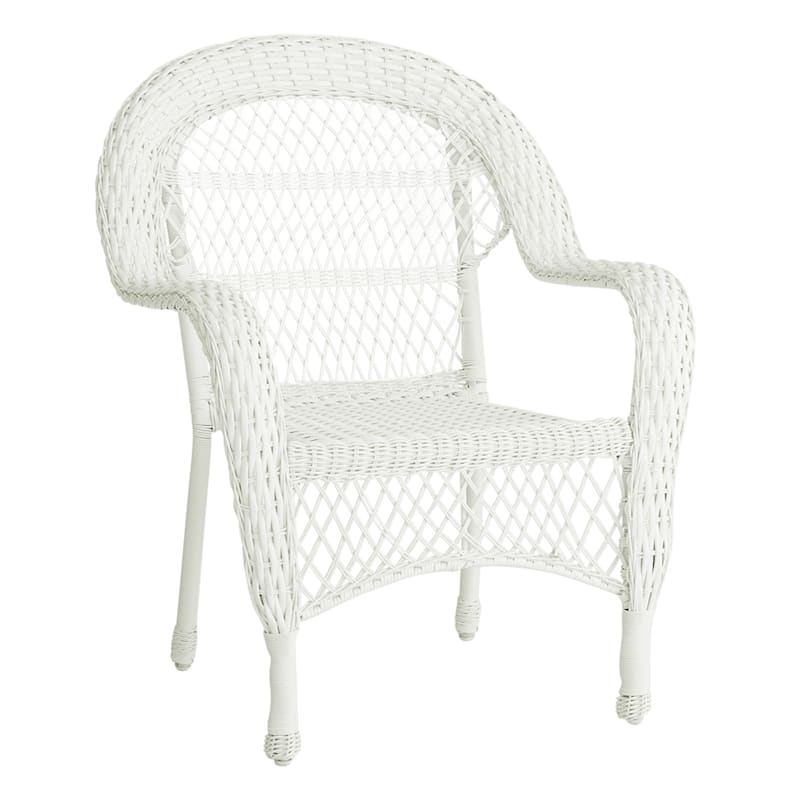 Outdoor Wicker Chair White At Home, White Wicker Furniture For Outdoors