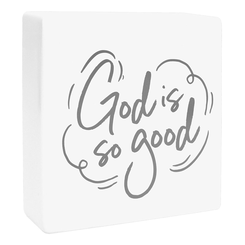 God Is So Good Ceramic Block Sign, 6"