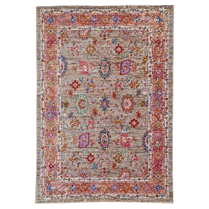 (A373) Multi Colored High End Border Rug, 8x10