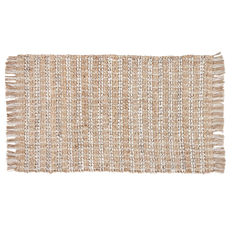 Natural Jute Hand Woven Accent Rug, 2x4