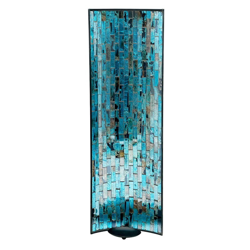 24in. Blue Mosaic Wall Sconce