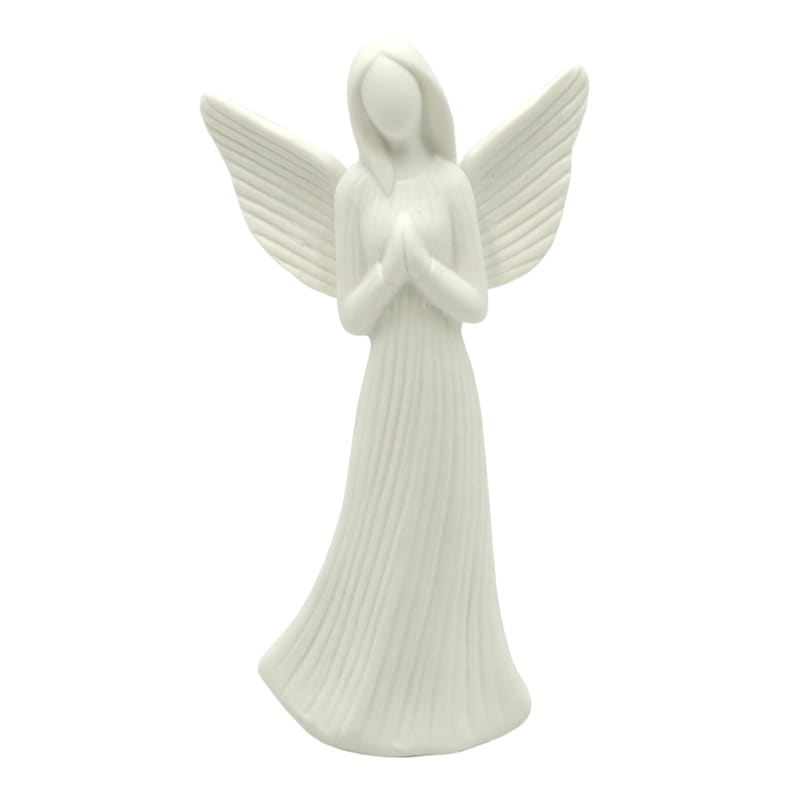 White Ceramic Angel Praying, 6