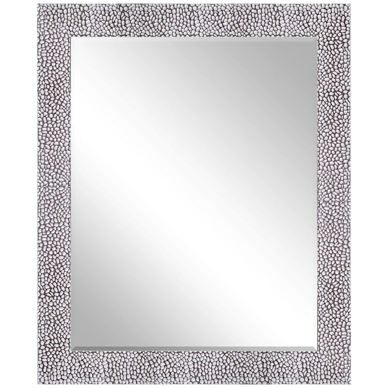 Mason White Wall Mirror, 28x33