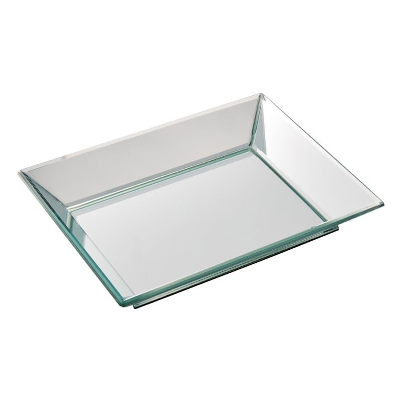 Glass Mirror Tray, 12x9