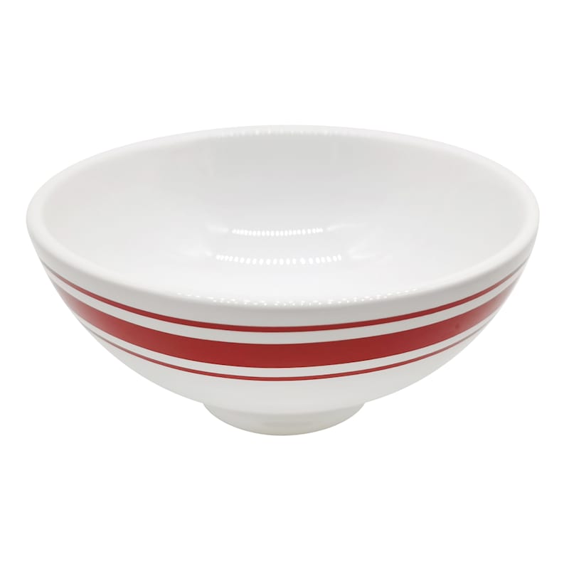 Bistro Footed 6" Ceramic Bowl, Red