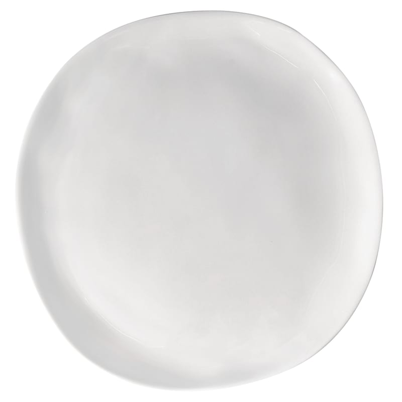 White Organic Shaped Melamine Dinner Plate