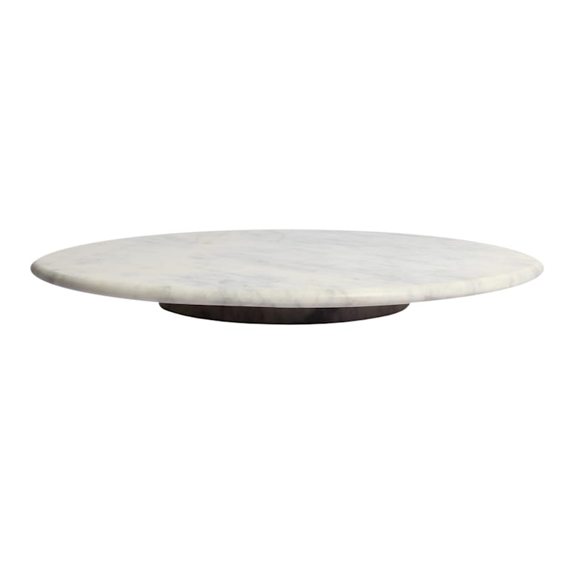 Sur La Table Marble Rotating Cake Stand, White Marble