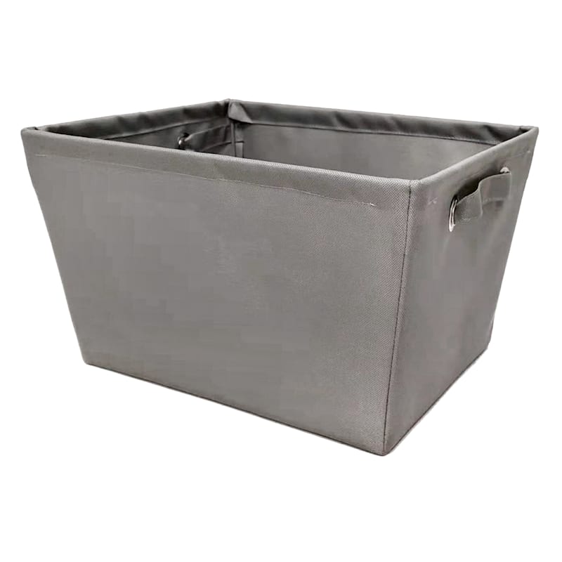 Tapered Grey Storage Tote, Small